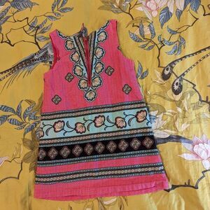 OSHKOSH genuine kids pink retro 60s style dress 2t euc